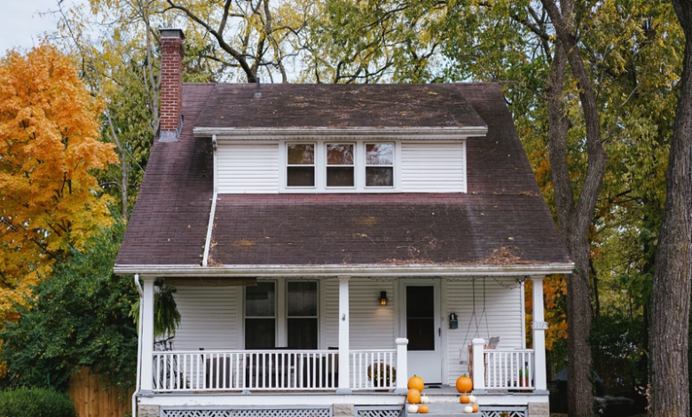 private house roofs