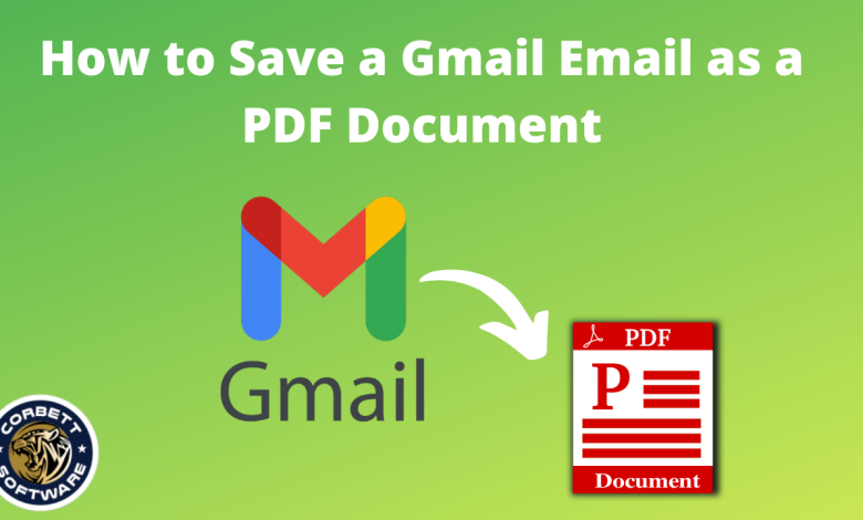 Save a Gmail Email as a PDF