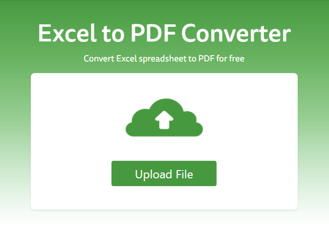 Excel to PDF Homepage