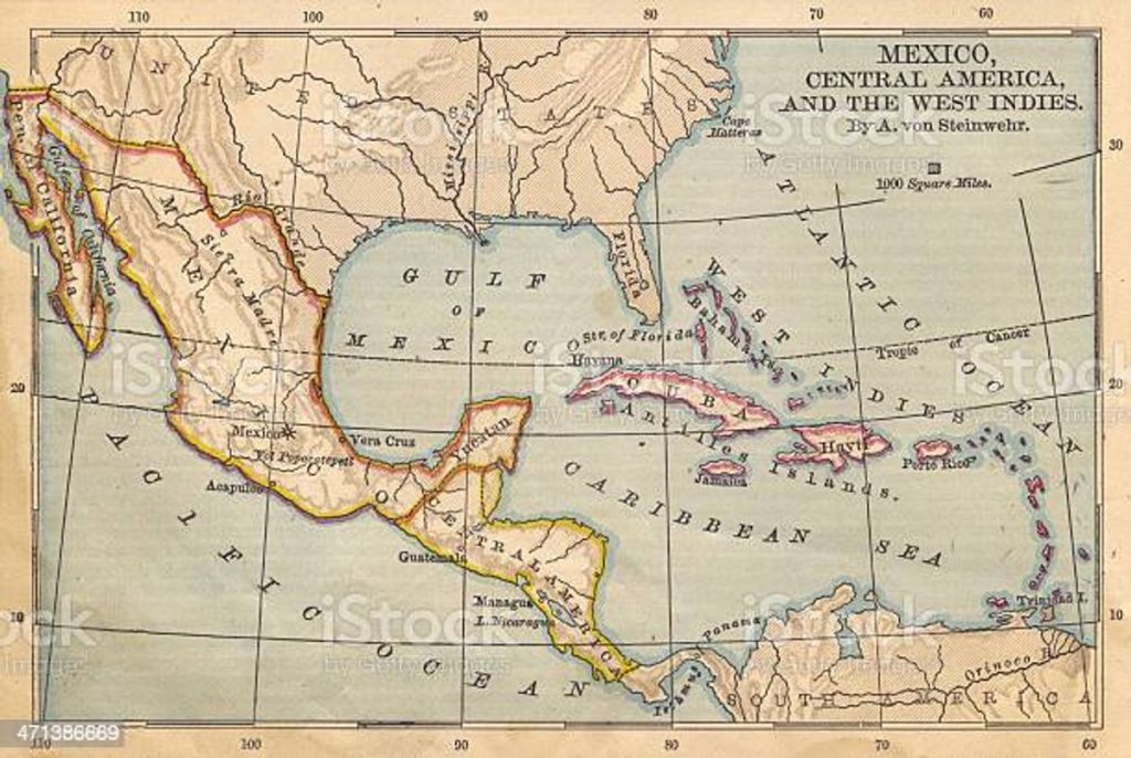 old world caribbean map