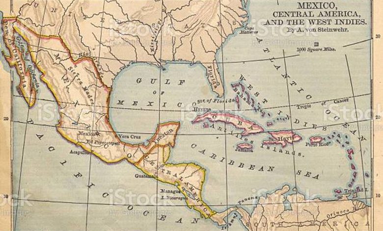 old world caribbean map